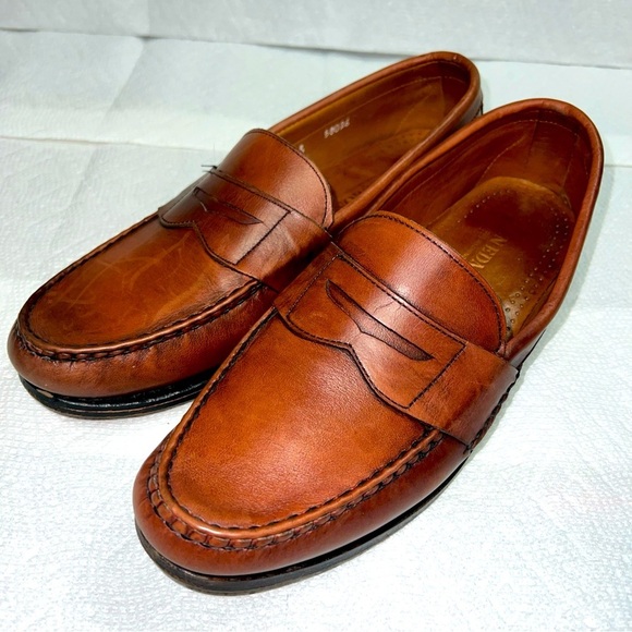 Allen Edmonds Cavanaugh Oxblood Penny Loafer Dress Shoe Men’s Size 10E #50026 - Picture 1 of 12